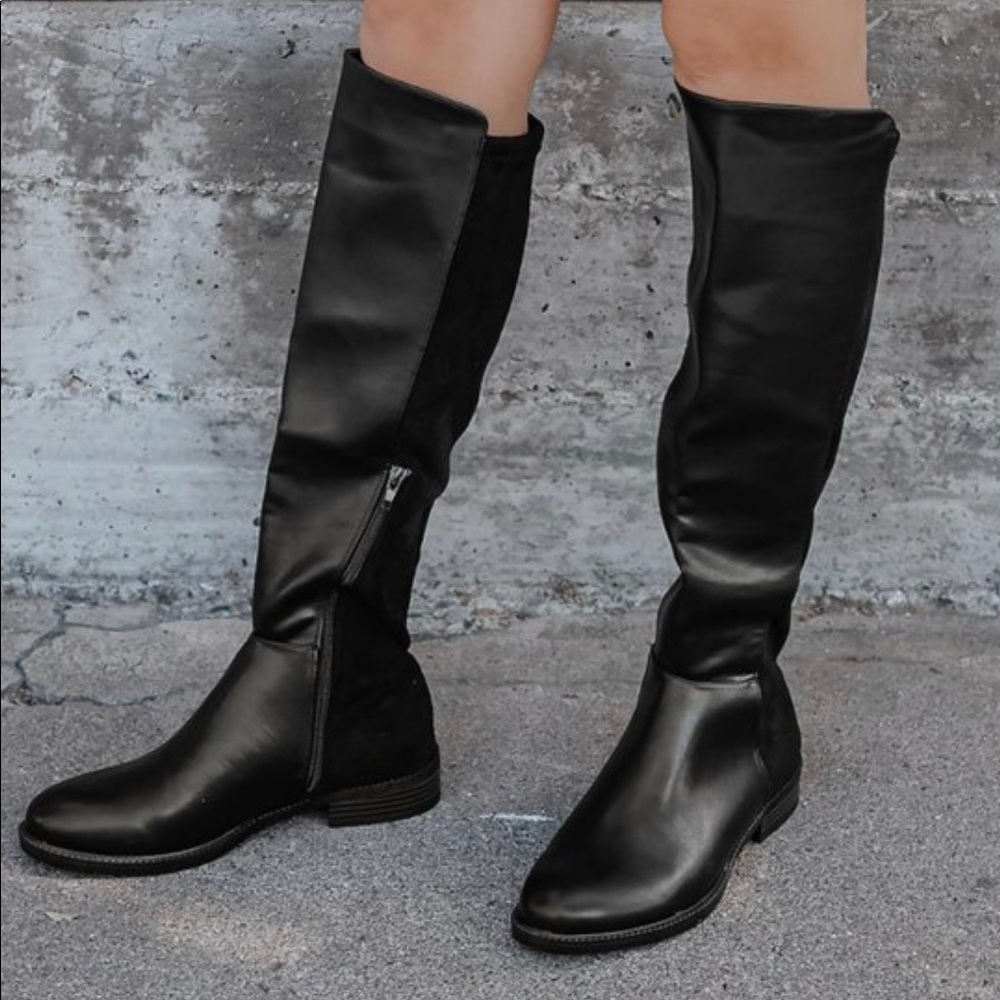 Tall Boot by MIA at Francesca's in True Black. Size 7.5